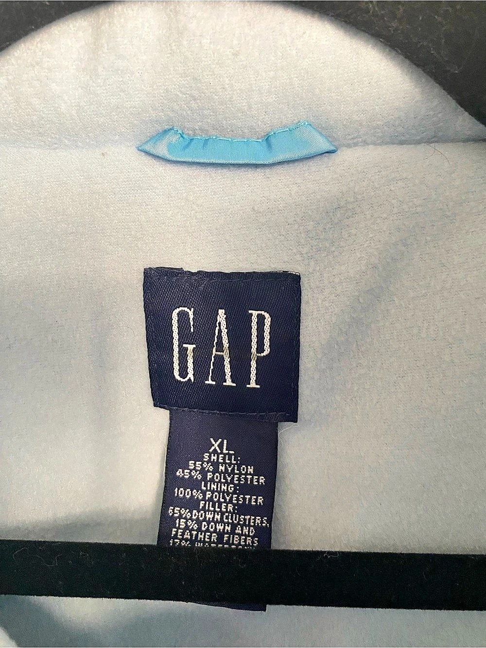 GAP Kids XL 12 Shiny Metallic Teal Blue Down Filled Fleece Lined Puffer Vest - Picture 3 of 3